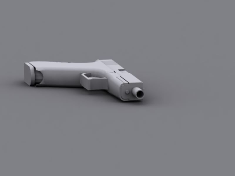 First 3d model, pistol. First 3d model, pistol.