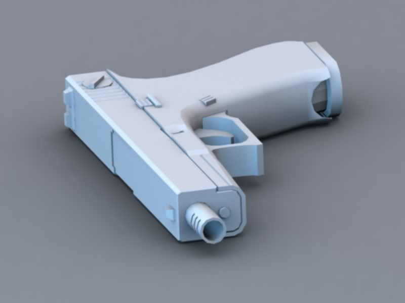 First 3d model, pistol. First 3d model, pistol.