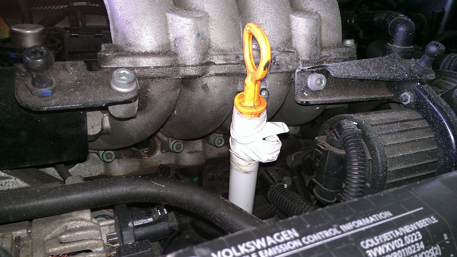 Vwvortex Com Diy Oil Dipstick Tube Temporary Fix