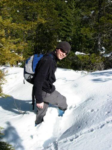 Daniel breaking trail to Petgill Lake