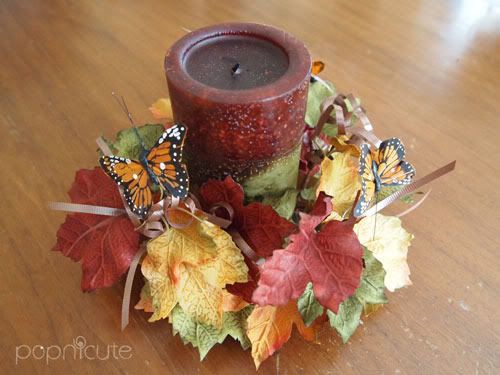 autumn centerpiece A little tutorial on making Fall themed centerpiece with