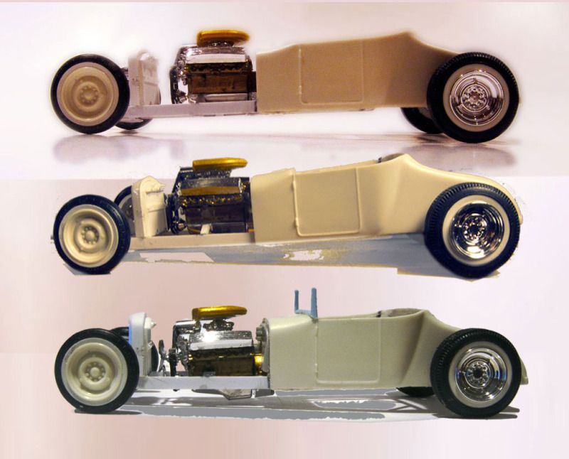 '29 Ford Phantom Round Cab & Truck Box Resin Body  #233 Jimmy Flintstone '28