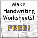 Make Free Handwriting Worksheets