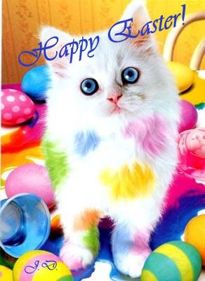 happy easter photo: easter cat CATCOLOREASTERART.jpg
