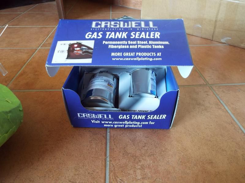 How to apply Caswell gas tank sealer coating to a carbon or