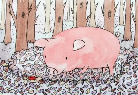 pig greeting card