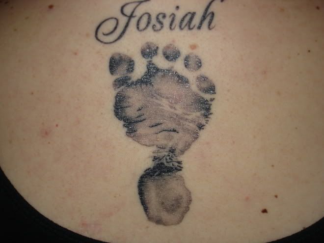 Size:400x366 - 18k: Baby Footprints Tattoos as reported, is the footprint of 