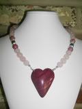 Purpleheart Wooden Heart Necklace