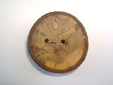 Spalted, OOAK 1 1/8" Pear Tree Branch Button