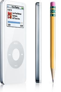 iPod dibandingkan pensil