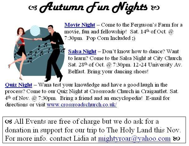 Autumn Fun Nights in Belfast!