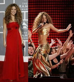 Shakira, curly hairstyles, Grammy Award