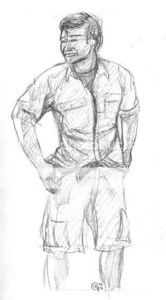 Sketch Of A Man Standing Coloring Pages