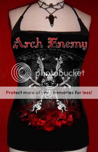 ARCH ENEMY diy x strap tank top Death Metal Rise Of The Tyrant shirt 