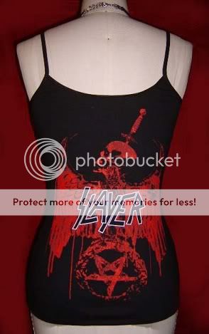 SLAYER diy cami tank top thrash speed metal shirt XS S M  