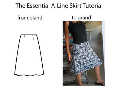 Princess Nimble-Thimble: Sew an A-line skirt without a pattern